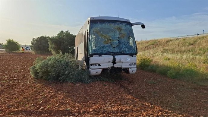 Acidente com ônibus escolar em Pozuelo de Calatrava