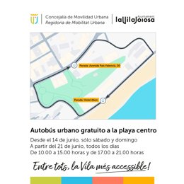 La Vila Joiosa activa un autobús per a accedir a la platja Centre durant l'estiu