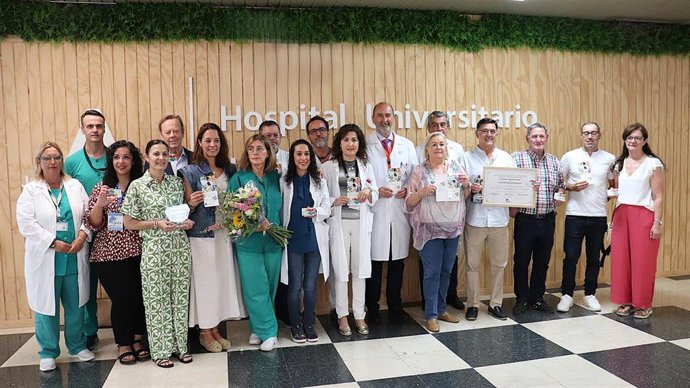 Acto del Día Nacional del Donante de Órganos y Tejidos en el Hospital Juan Ramón Jiménez de Huelva.