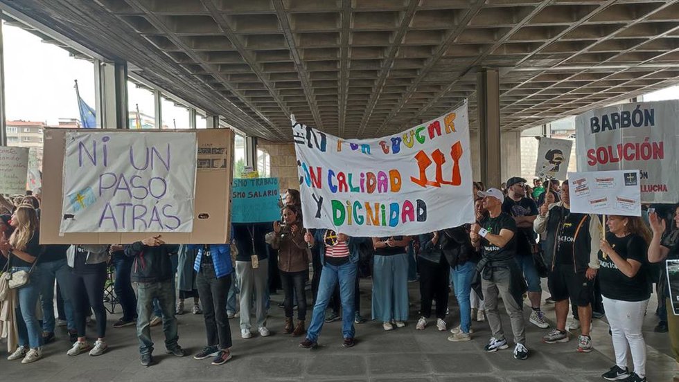 Huelga educativa en Asturias.