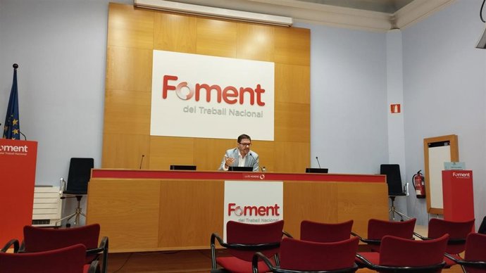 El vicepresidente de Foment del Treball, Lluís Moreno, valora el anuncio del presidente de la Generalitat, Salvador Illa, para ampliar el Aeropuerto de Barcelona.