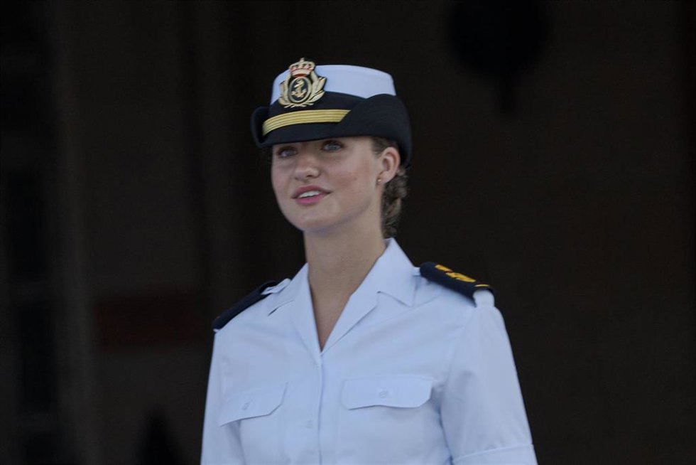 Archivo - La Princesa Leonor a su llegada a la Escuela Naval de Marín, en agosto de 2024.