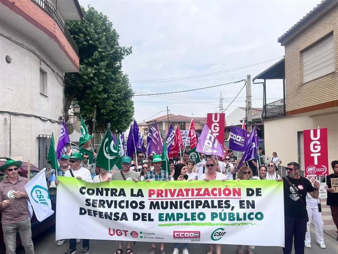 Manifestación de trabajadores municipales