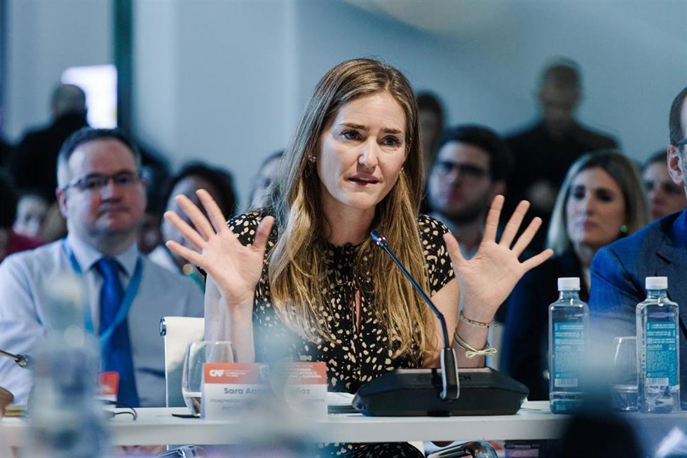 La vicepresidenta tercera y ministra para la Transición Ecológica y el Reto Demográfico, Sara Aagesen, a 2 de junio de 2025, en Madrid (España). 