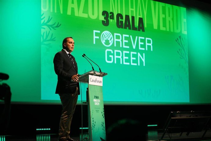 El viceconsejero de Sostenibilidad y Medio Ambiente de la Junta de Andalucía, Sergio Arjona, en la III Gala Forever Green.