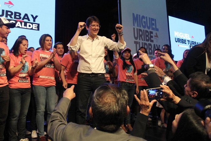 Archivo - Arquivo - 22 de agosto de 2019: O candidato a prefeito de Bogotá, Miguel Uribe, lançou seu programa de governo. 21 de agosto de 2019.Foto: César Melgarejo. Crédito: CEET Fotógrafo: