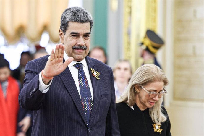 Archivo -  El presidente de Venezuela, Nicolás Maduro, y su esposa, Cilia Flores, en una recepción en Moscú