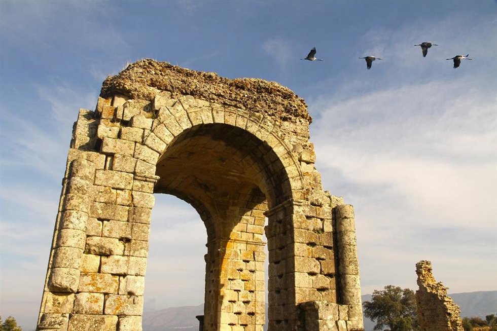 Arco del yacimiento romano de Cáparra.