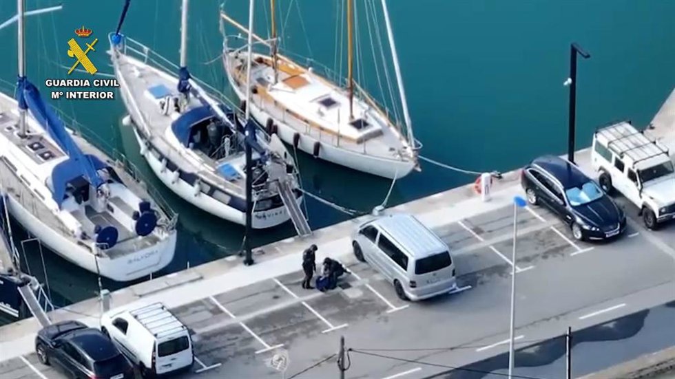 Veleros con los que la banda criminal transportaba droga