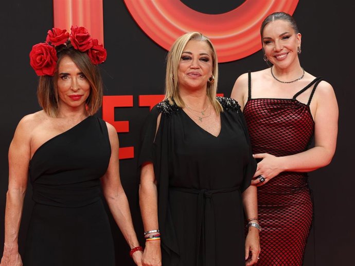 María Patiño, Belén Esteban e Inés Hernand durante la fiesta de Netflix para celebrar el 10º aniversario de su llegada a España