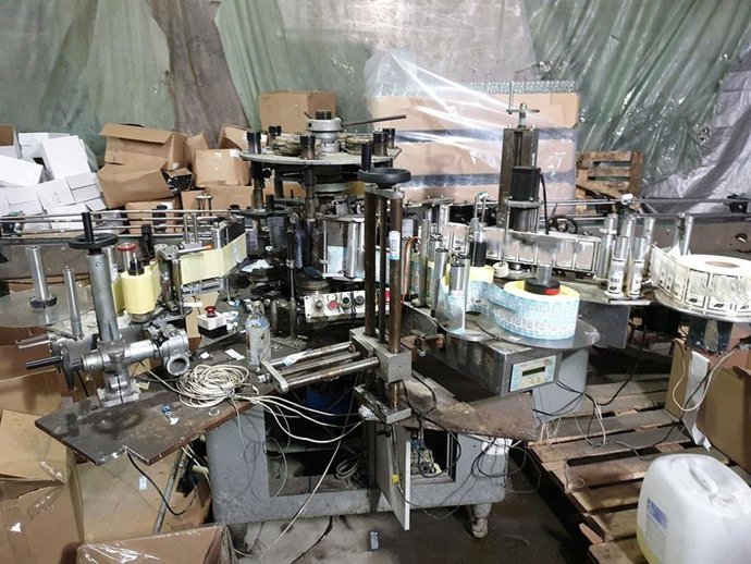 Imagen relativa a una operación policial contra las falsificaciones