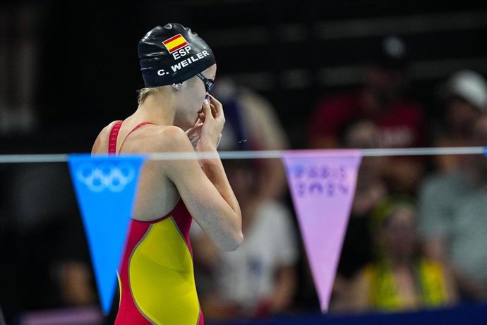 Archivo - La nadadora española Carmen Weiler durante los Juegos Olímpicos de París de 2024