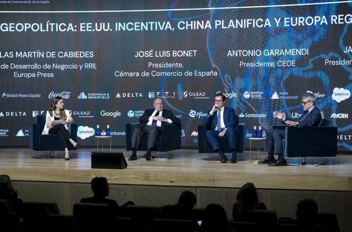 Archivo -  Encuentro Informativo de la Amcham, ‘Global Trends 2024’, en el Auditorio El Beatriz, a 11 de junio de 2024, en Madrid (España). El acto ha sido organizado por Europa Press y la Cámara de Comercio de EEUU.