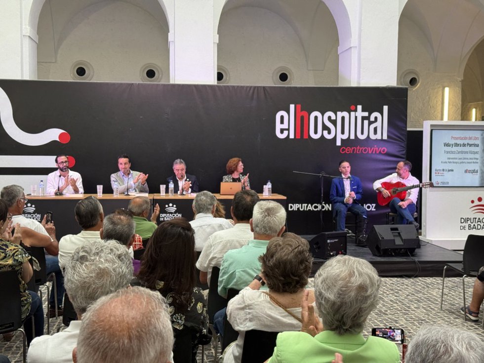 La tercera edición de Vida y obra de Porrina de Badajoz se presenta en el Hospital Centro Vivo.
