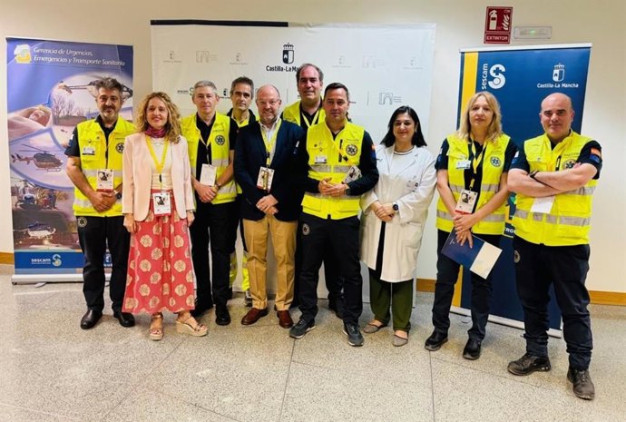 Inauguración de las I Jornadas Internacionales de Transfusión Prehospitalaria que se celebran en el Hospital General Universitario de Ciudad Real.