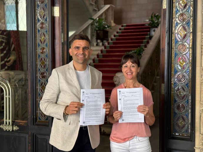 Los consellers del PP en el Consell de Mallorca Bernat Vallori y Maria Garrido.