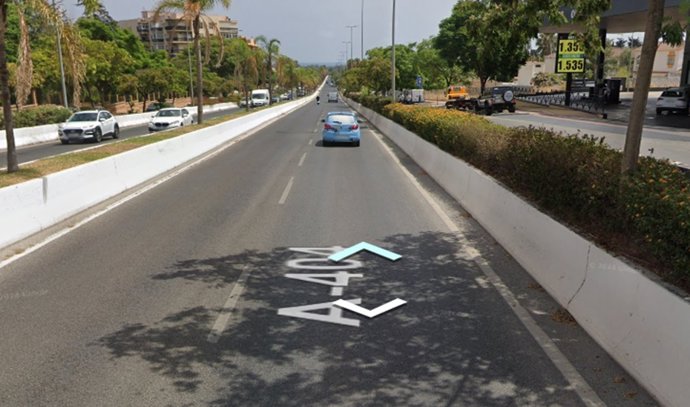 Kilómetro 28 de la A-404.