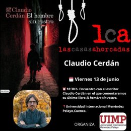 Cartel del evento con Claudio Cerdán.