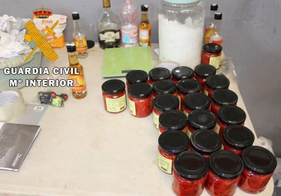 Imagen del material interceptado