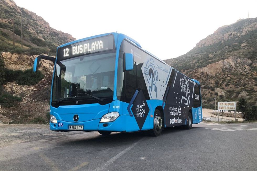 Imagen del 'Bus Playa' de Cala Cortina