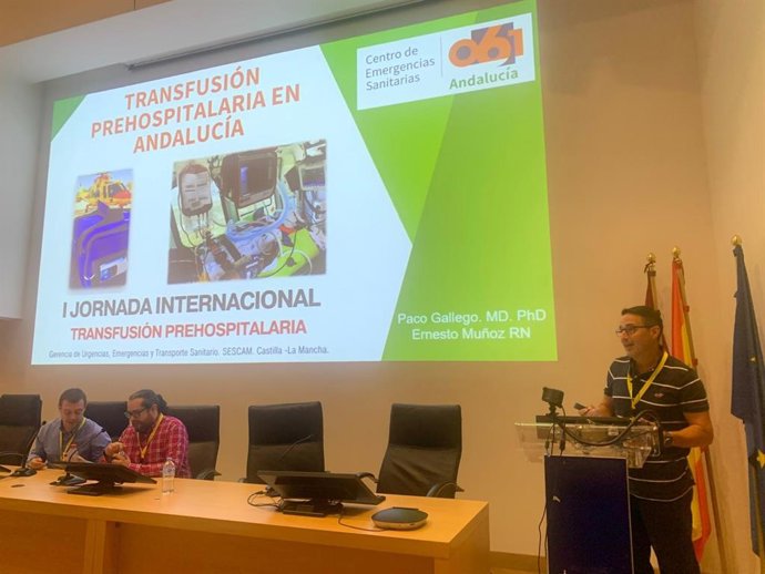 Presentación del proecto TREX en la primera Jornada Internacional de Transfución Prehospitalaria.