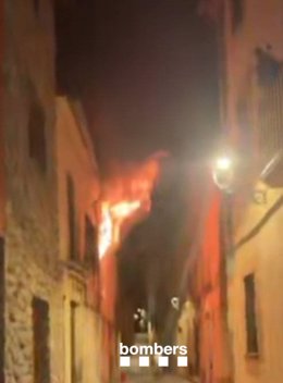 Imatge de l'incendi a Collbató