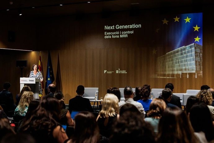 La consellera de Economía, Alícia Romero, en una jornada sobre los Next Generation.