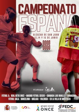 Cartel del Campeonato de España de Fútbol para Ciegos.