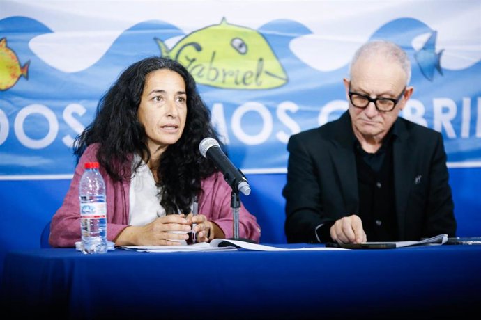 Archivo - La madre del niño Gabiel Cruz, Patricia Ramírez, durante una rueda de prensa. 