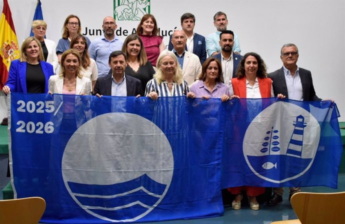Mercedes Colombo en la entrega de banderas azules a las playas y puertos de la provincia.