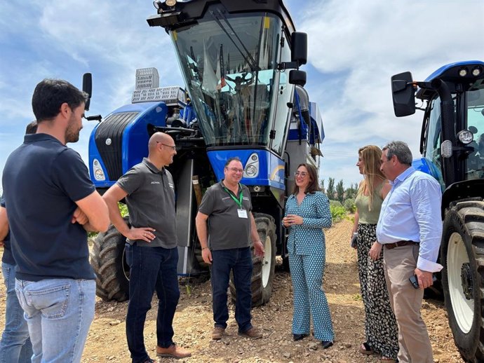 María González Corral, durante su visita a Demoviña.