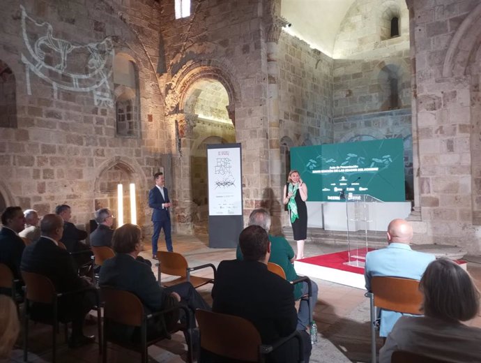 Isabel Blanco en la presentación del cartel de 'Esperanza', la nueva exposición de las Edades del Hombre en Zamora.