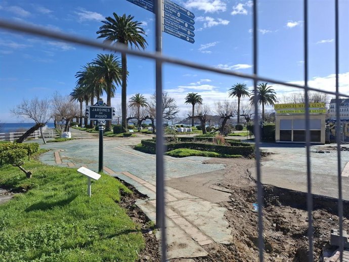 Obras en los jardines de Piquío