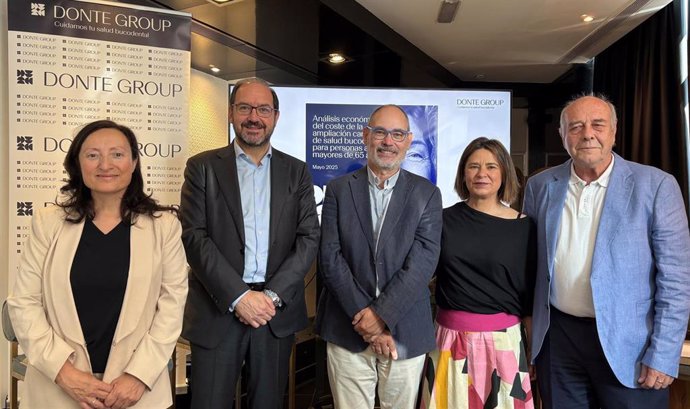 Presentación informe 'Análisis Económico del Coste de la Ampliación de la Cartera de Salud Bucodental para Personas Adultas Mayores de 65 Años' de DONTE GROUP.