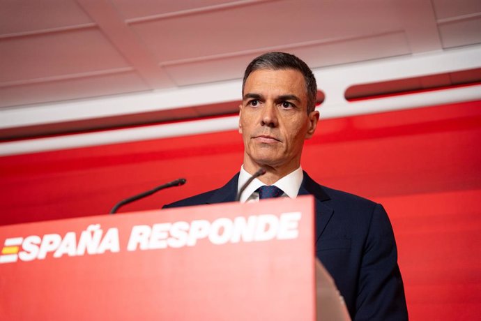 El president del Govern central i secretari general del PSOE, Pedro Sánchez
