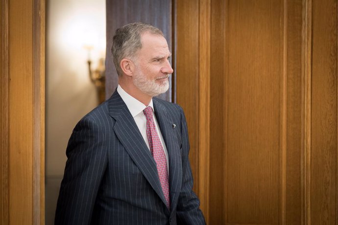 El Rey Felipe VI recibe al vicepresidente de la República Popular de China, Han Zheng, en el Palacio de la Zarzuela, a 12 de junio de 2025, en Madrid (España). El vicepresidente Han Zheng, es uno de los máximos dirigentes del Estado y equivalente al Miemb