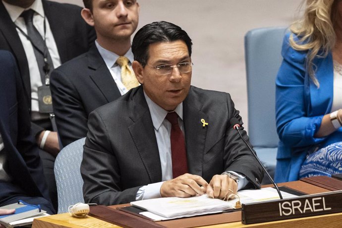 28 de maio de 2025, Nova York, Nova York, EUA: O embaixador Danny Danon, de Israel, fala durante a reunião do Conselho de Segurança na sede da ONU, em Nova York, em 28 de maio de 2025
