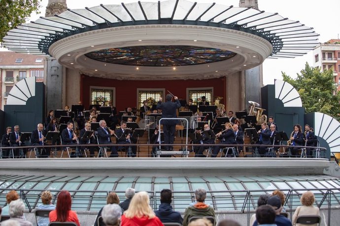 Bilboko Udal Musika Banda Areatzako kioskoan