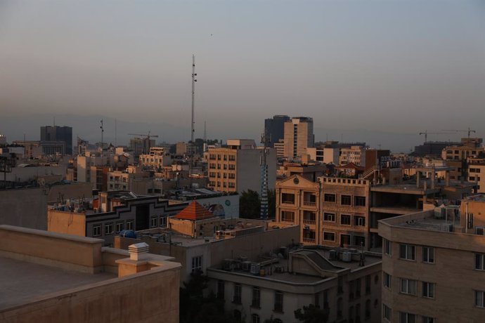 Vista general de la capital de Irán, Teherán, tras los bombardeos ejecutados por el Ejército de Israel contra varios puntos del país