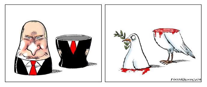 Los gallegos Pinto&Chinto ganan en la categoría de Mejor Viñeta con una ilustración sobre Putin y la guerra en Ucrania