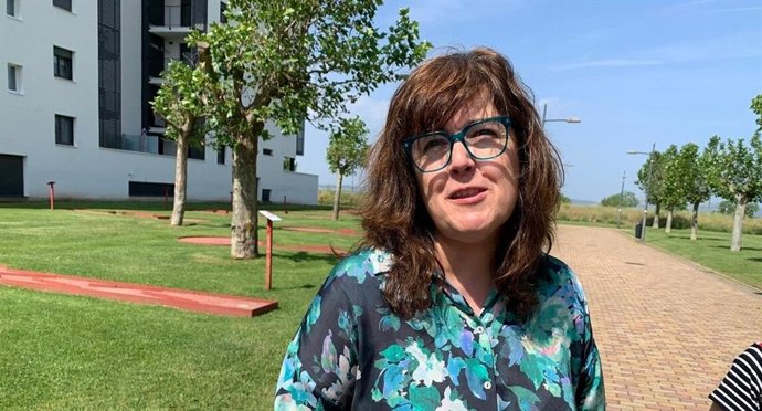 Ana Alegre visita las obras en el parque de Los Royales, en la ciudad de Soria.