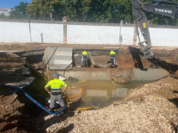 Imagen de las obras de reparación