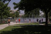 Los chorros y nebulizadores de Madrid Río, La Gavia y Plaza España ya están operativos "para combatir el calor"