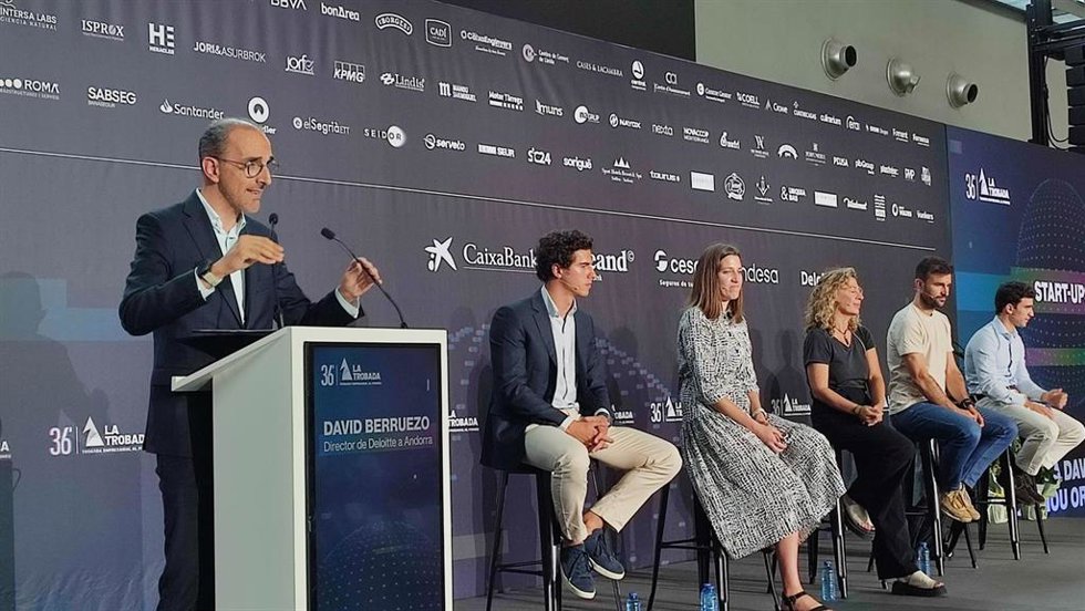 El director de Deloitte en Andorra, David Berruezo, en la 36 Trobada Empresarial al Pirineu.