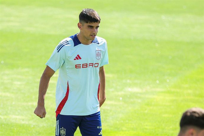 Gerard Martin of Spain U21 in action during a training session prior to the UEFA European Under 21 Championship at Ciudad del Futbol on June 05, 2025, in Las Rozas, Madrid, Spain.