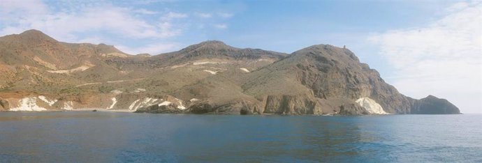 Vista de la costa del Parque Natural de Cabo de Gata-Níjar, en Almería.
