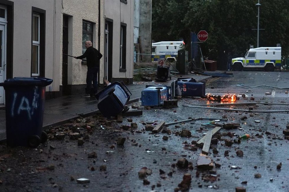 Imagen de archivo de las protestas en Irlanda del Norte.