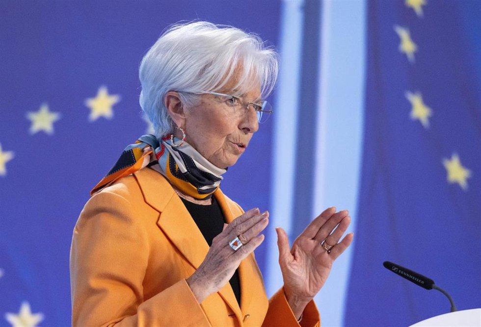 Archivo - 06 March 2025, Hesse, Frankfurt/Main: Christine Lagarde, President of the European Central Bank (ECB), speaks at the Bank's regular press conference after the Governing Council meeting.
