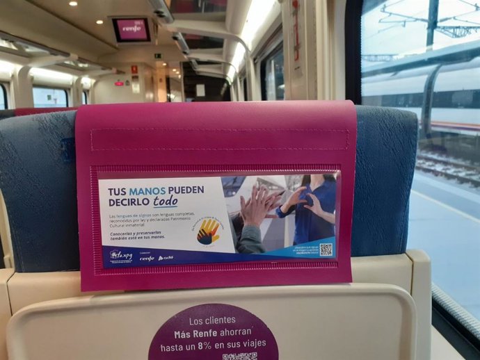 Campaña Renfe 'Día Nacional de las Lenguas de Signos Españolas'.
