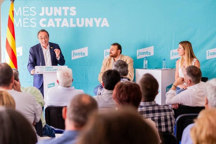 El presidente del Parlament, Josep Rull, en un acto en Rialp (Lleida)